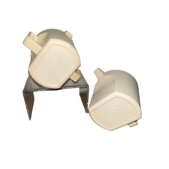 VINTAGE TUPPERWARE CREAMER #1414-5 & SUGAR #1415-6, BEIGE W/HARVEST GOLD LIDS! - Picture 3 of 9